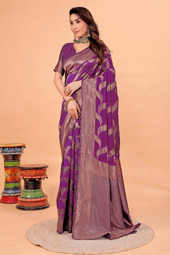 The Noir Geometric Ajrakh Fusion Saree