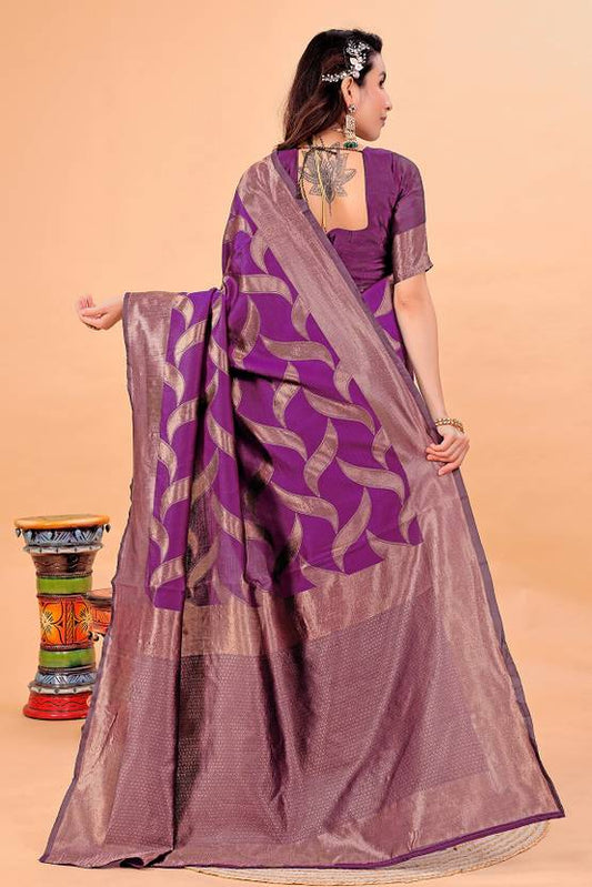 The Noir Geometric Ajrakh Fusion Saree