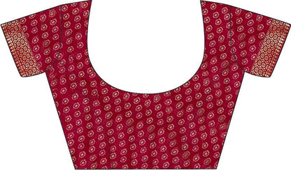 Regal Maroon Bandhani Print Saree with Traditional Ethnic Patterns
