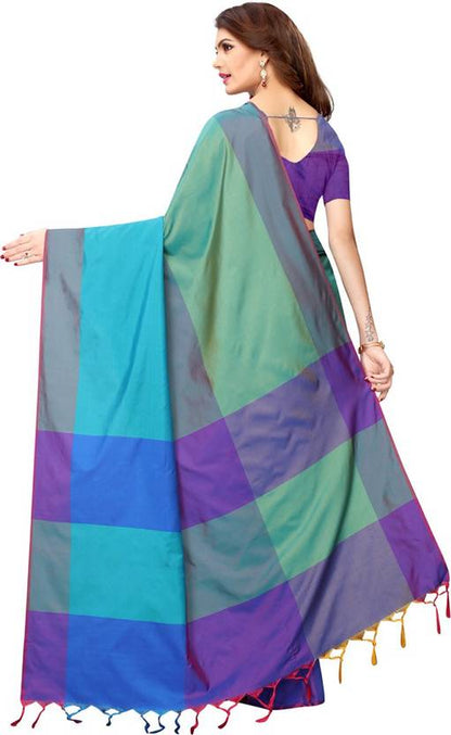 Elegant Multicolour Silk Saree with Contemporary Grace