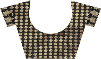 The Midnight Black Banarasi Silk Saree with Peacock & Paisley Artistry