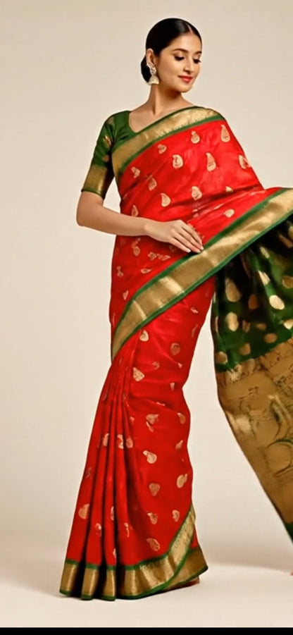 Lofawa Pathani Cotton Silk Saree ✨